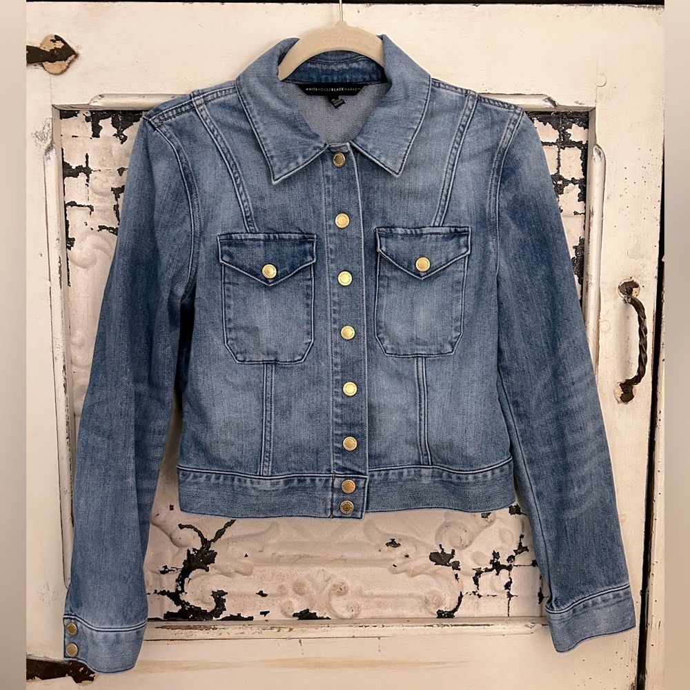 White House Black Market Jean Jacket (Sz 6)
